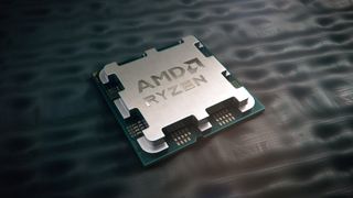 A product render of AMD's Ryzen processor chip