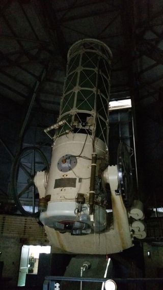 The optical telescope at Harvard's Oak Ridge Observatory.