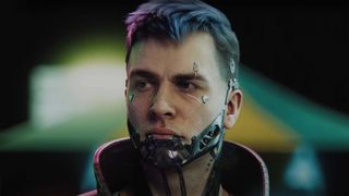 Un rostro ciberpunk renderizado con realismo en Unreal Engine 5