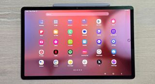 The Samsung Galaxy Tab S10 Plus in landscape orientation