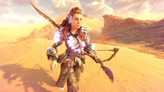 Horizon Forbidden West screenshot of Aloy wearing power armor