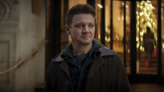 A solitary shot of Clint Barton in Marvel Studios' Hawkeye TV show