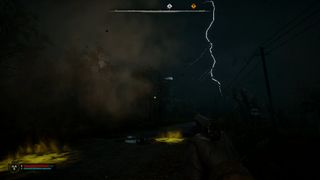 The player approaches a lightning strike in Stalker 2.