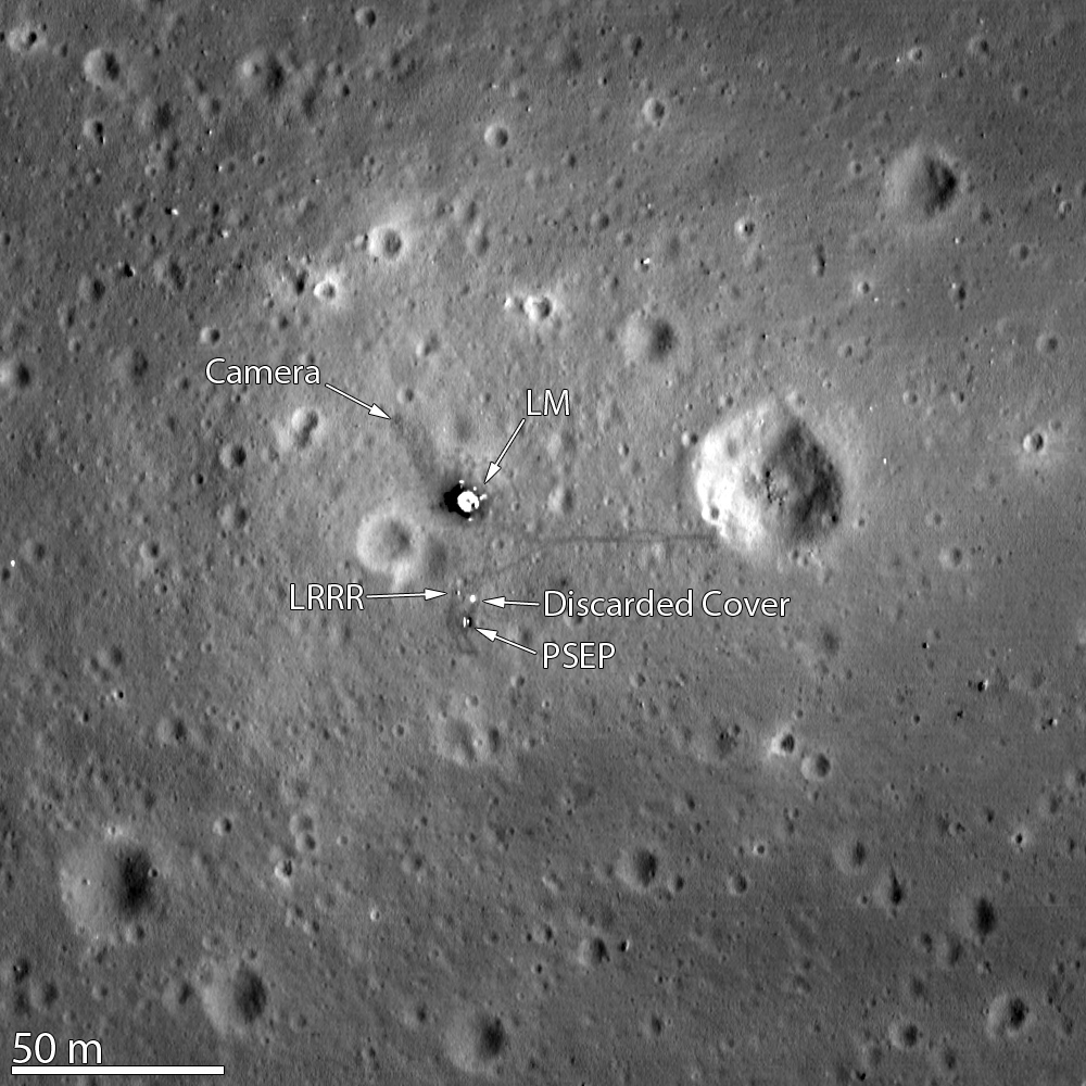 The Lunar Reconnaissance Orbiter Camera snapped its best look yet of the Apollo 11 landing site on the moon.