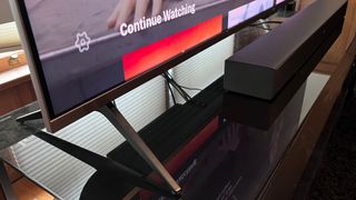 Roku Plus Series TV support feet on TV stand