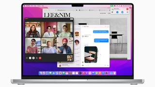 Screenshot of macOS Monterey with new software features open on the desktop in windowed mode