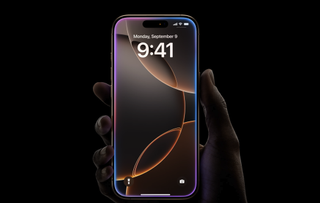 a render image of the iPhone 16 Pro on a dark background 