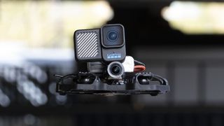 The GoPro Hero 10 Black Bones camera on an FPV drone