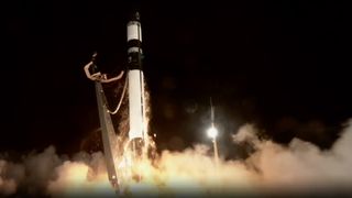 A Rocket Lab Electron rocket launches a radar satellite for the Earth-observation company Synspective to orbit on Dec. 21, 2024.