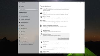 Troubleshoot screen