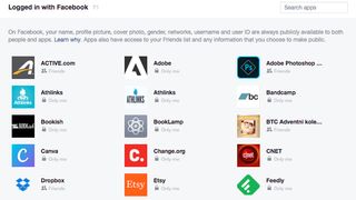 Facebook connected apps