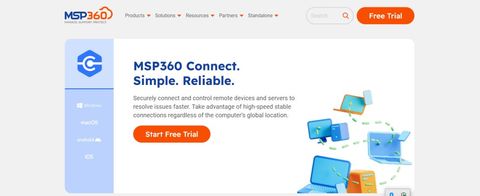 MSP360 Remote Assistant website screenshot