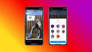 Mobile phone showing Instagram&#039;s new &#039;Add Yours&#039; feature