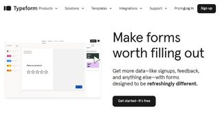 Typeform website screenshot