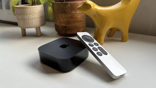 The hardware and interface for Apple TV 4K in 2022.