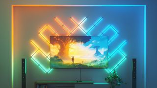 Werte dein TV-Erlebnis mit der pfiffigen Lösung von Nanoleaf, dem Nanoleaf 4D, auf! 