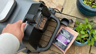 Wood pellets in the ninja woodfire