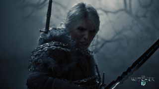 The Witcher 4 screenshot showing Ciri getting ready for action in a dank cave