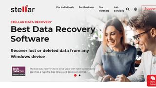 Skärmdump av hemsidan till Stellar Data Recovery