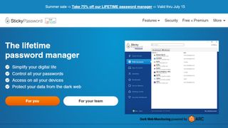 Sticky Password website screenshot.