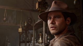 A screenshot from Indiana Jones and the Great Circle showing Indiana Jones