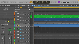 Screenshot of Apple Logic Pro X audio editor