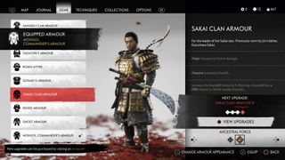 ghost of tsushima armor sakai clan armor