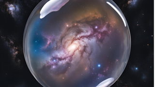 A galaxy sealed within a literal bubble