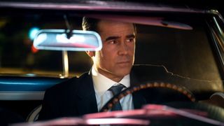 Colin Farrell&#039;s John Sugar sits in an open-top car in Apple TV Plus&#039; Sugar series