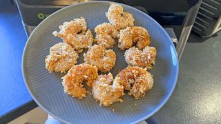 Cooked air fryer shrimp