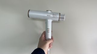 Beauty Works Aeris hair dryer in hand