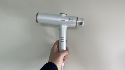 Beauty Works Aeris hair dryer in hand