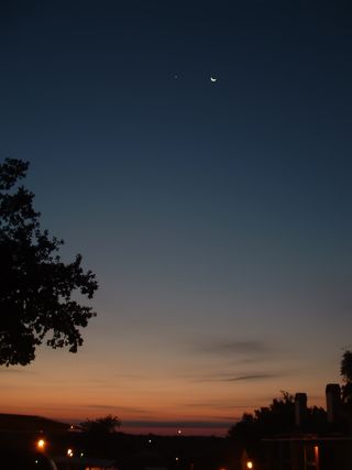 The Moon and Venus over Bedford, TX