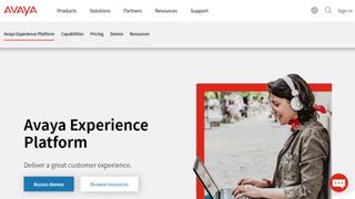 Avaya OneCloud CCaaS website screenshot
