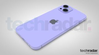 An artist&#039;s impression of the iPhone 13 in purple