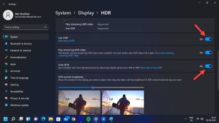 HDR in Windows 11