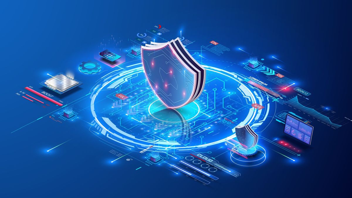 Concept art representing cybersecurity principles