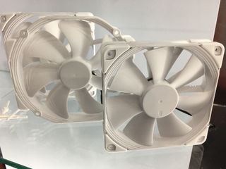 White Chromax fans. Credit: Tom's Hardware