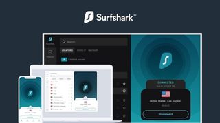 Surfshark running, unblocking US area