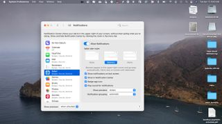 macOS Notifications screen