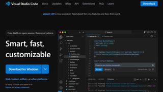 Microsoft Visual Studio Code website screenshot.