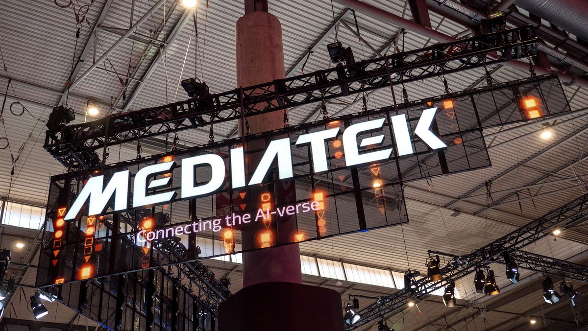 The Mediatek logo at MWC 2024