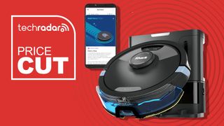 Shark robot vacuum with Price Cut graphic