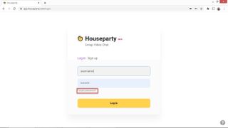 Houseparty password