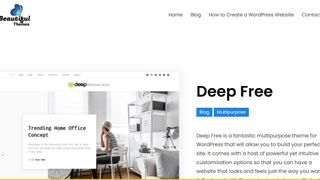 Website screenshot for Deep Free