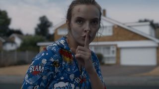 An image of Villanelle (Jodier Comer) in the Killing Eve Season 2 trailer