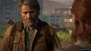 The Last of Us 2 screenshot of Joel speaking to Ellie