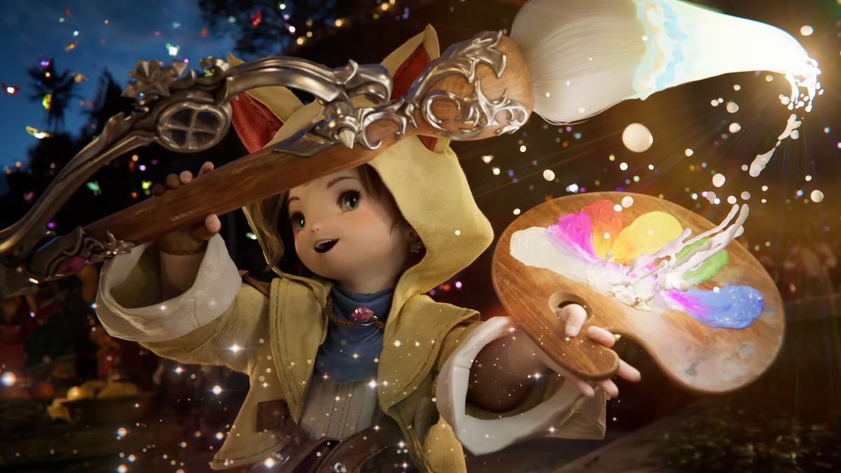 Final Fantasy 14&#039;s Krile showing off the new Pictomancer job in Dawntrail&#039;s full trailer