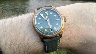 a photo of the Christopher Ward C65 Dune in Bronze