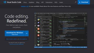 Visual Studio Code website screenshot.